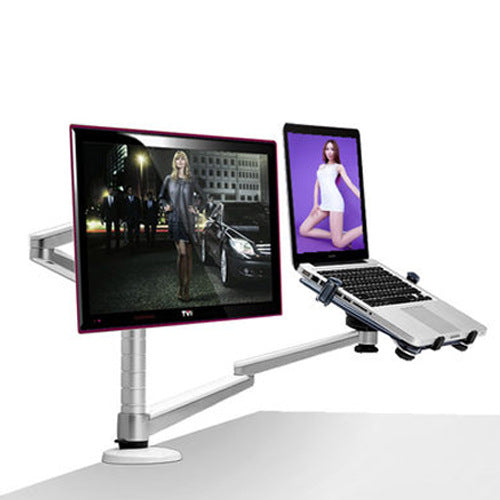 Monitor Arm with Laptop Tray